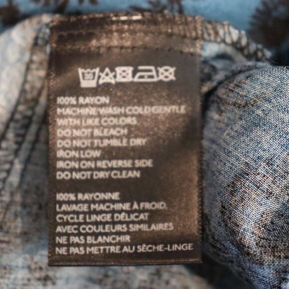 Urban Outfitters PIns & Needles Blue Black Floral Cropped Top Size S New - Picture 8 of 8